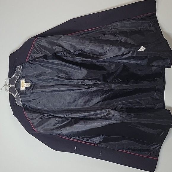 Talbots vintage navy blazer with gold crest emblem buttons - Picture 2 of 11